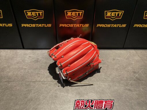 ZETT 日本進口 Prostatus 棒壘手套 頂級硬式 日本製 十字II 紅/棕 BPROG361：圖片 4