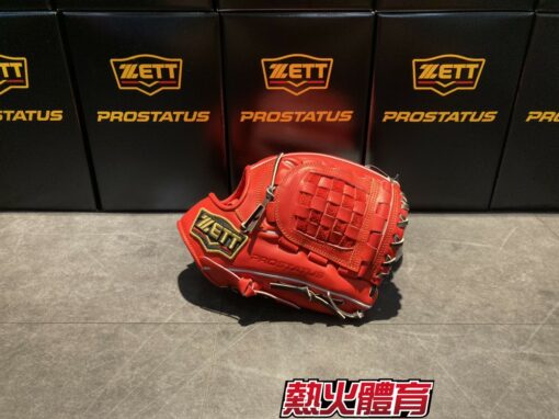 ZETT 日本進口 Prostatus 棒壘手套 頂級硬式 日本製 關節棋盤格 源田壯亮型 紅/棕 BPROG560：圖片 4