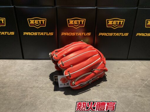 ZETT 日本進口 Prostatus 棒壘手套 頂級硬式 日本製 關節棋盤格 源田壯亮型 紅/棕 BPROG560：圖片 3