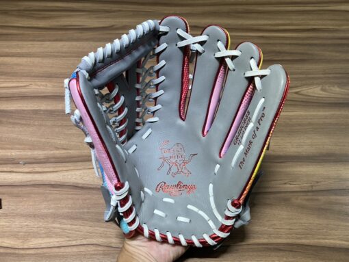 Rawlings HOH 接球手套 T網 彩繪灰 12.5" GR4HGB88-GRY：圖片 5