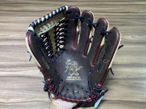 Rawlings HOH PE Wiz 接球手套 T網 巧克力/駝 12.5" GR4HW2CB88MG-CHOCAM：圖片 5