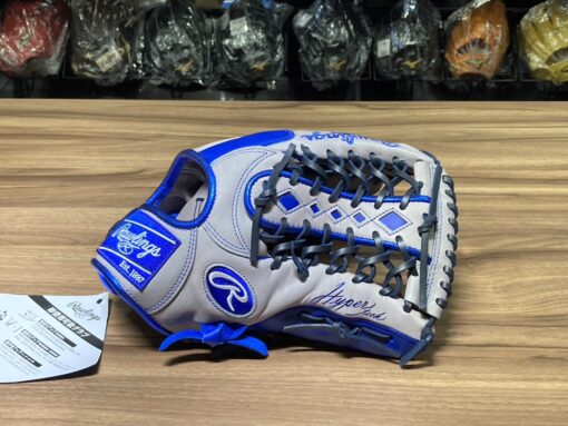 Rawlings HT 接球手套 T網 灰/寶藍 12.75" GR4HTCY719-GRYRY：圖片 2