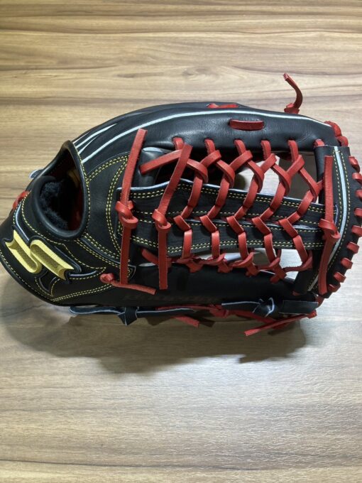 SSK 進 Proedge 頂級硬式 24F 接球手套 T網 黑/酒紅 8L PEK87424F-9048：圖片 3